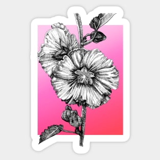 Ink - Hollyhock Variation 1 Sticker